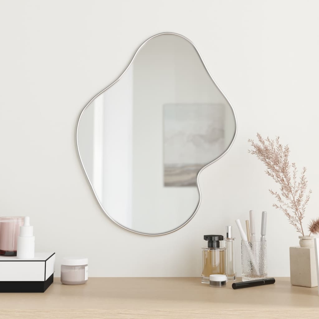 vidaXL Wall Mirror Silver 50x40 cm