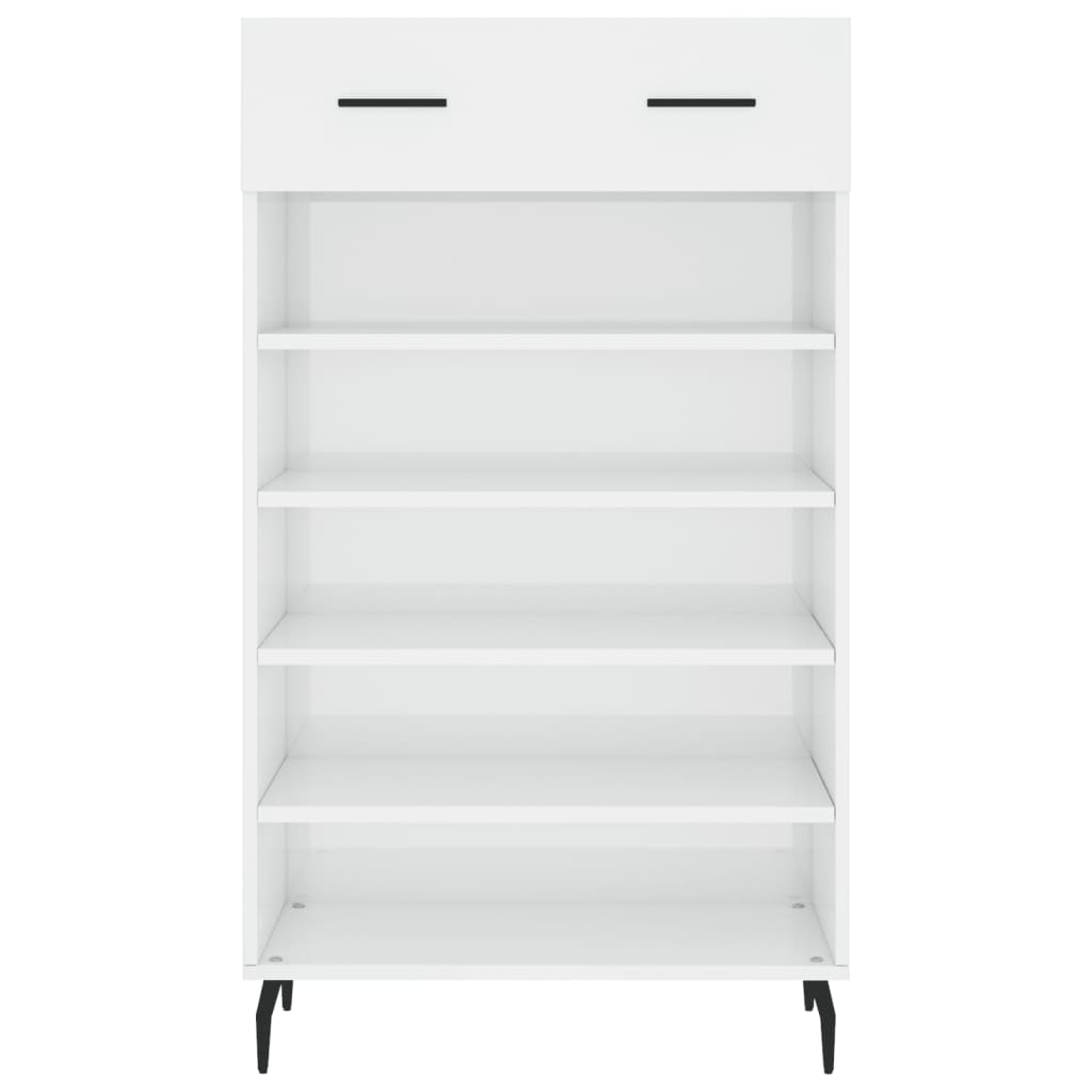 vidaXL Shoe Cabinet High Gloss White 60x35x105 cm Engineered Wood