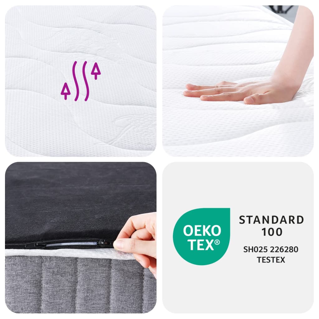 vidaXL Pocket Spring Mattress Medium 180x200 cm