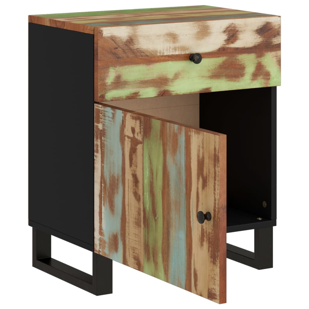 vidaXL Bedside Cabinet 50x33x60cm Solid Wood Reclaimed&Engineered Wood