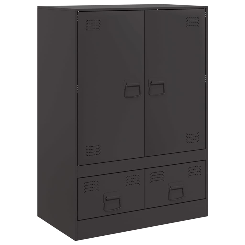 vidaXL Highboard Black 67x39x95 cm Steel