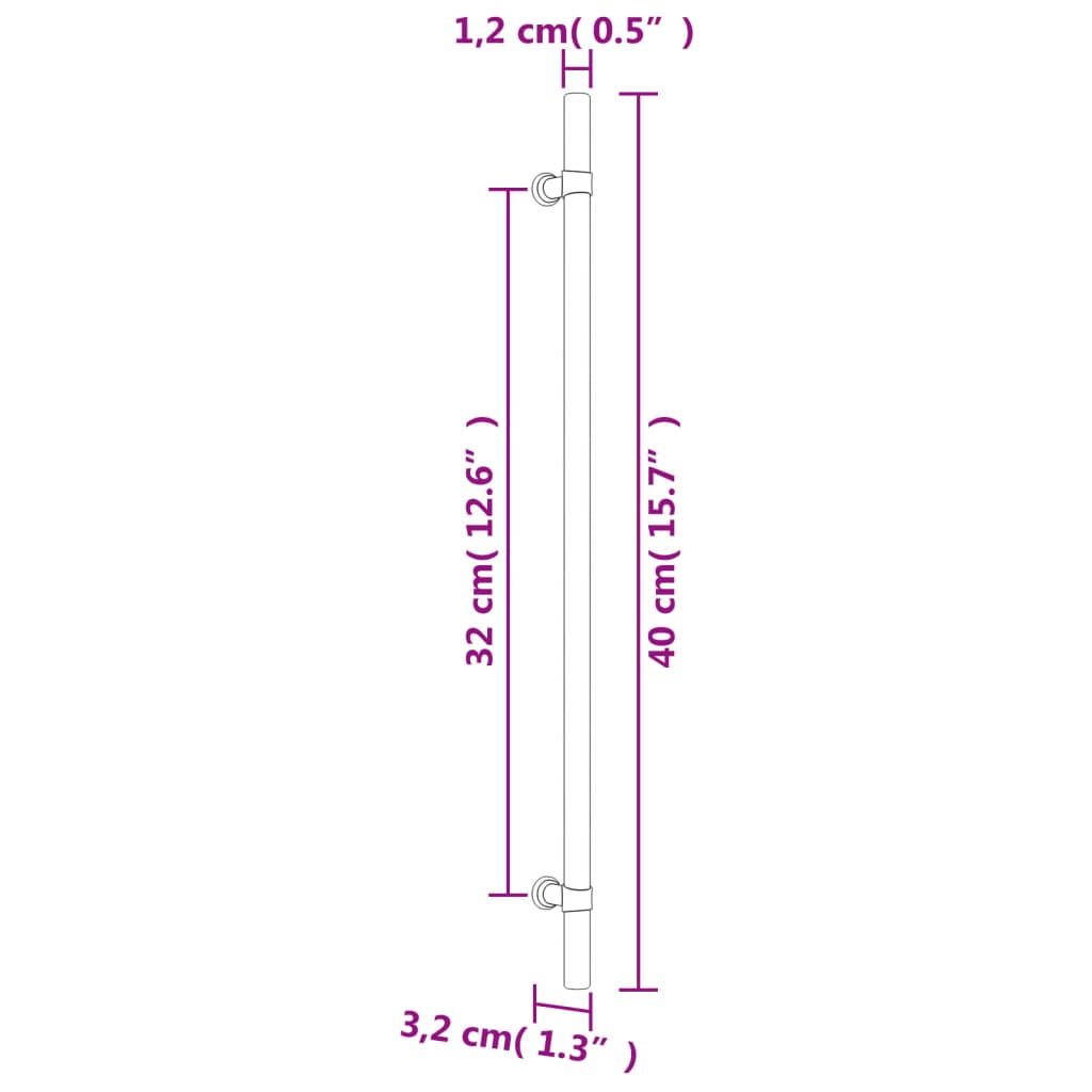 vidaXL Cabinet Handles 10 pcs Bronze 320 mm Stainless Steel