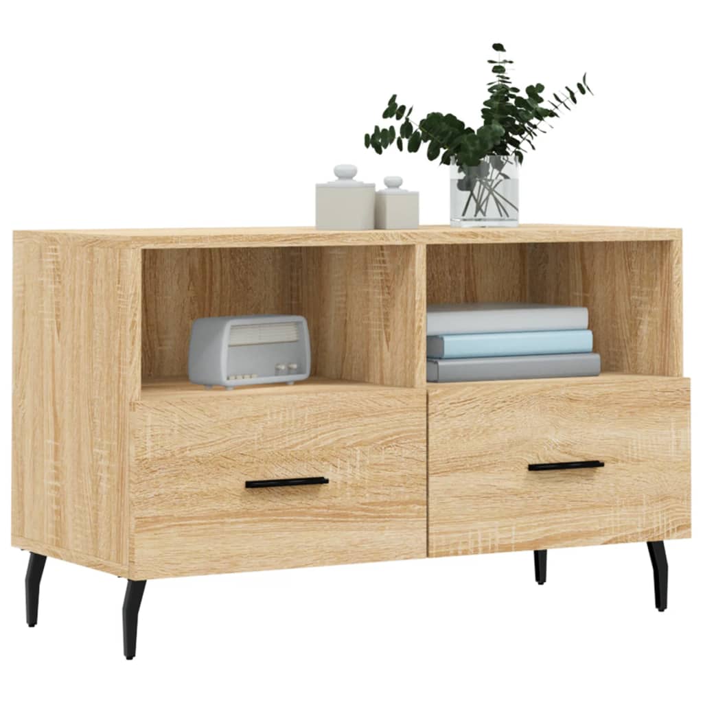 vidaXL TV Cabinet Sonoma Oak 80x36x50 cm Engineered Wood