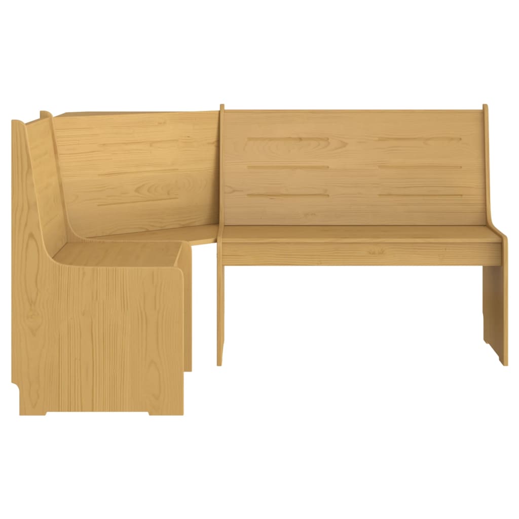 vidaXL Corner Bench REINE 151 cm Honey Brown Solid Wood Pine