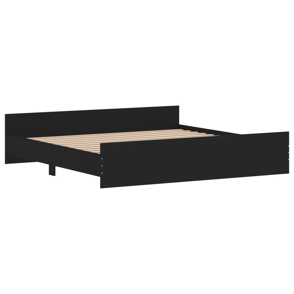 vidaXL Bed Frame without Mattress Black 200x200 cm