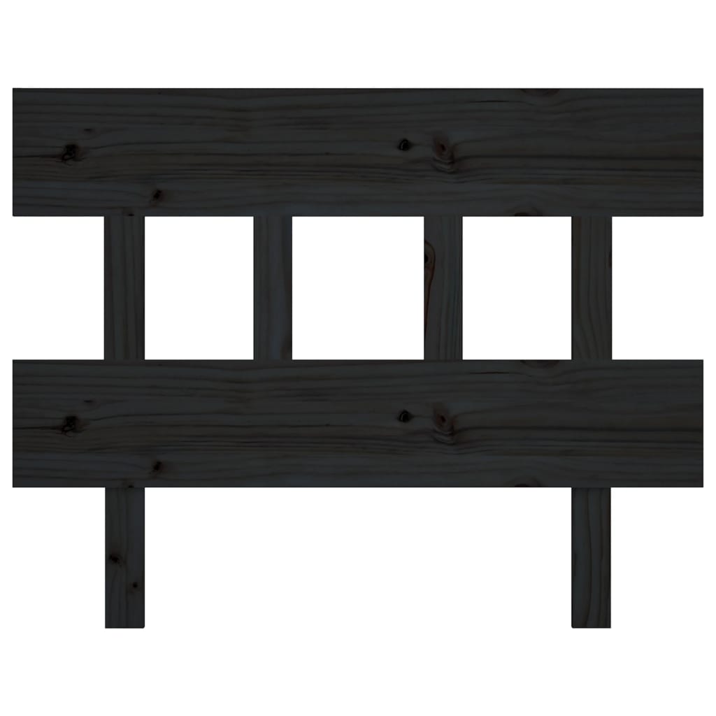 vidaXL Bed Headboard Black 103.5x3x81 cm Solid Wood Pine