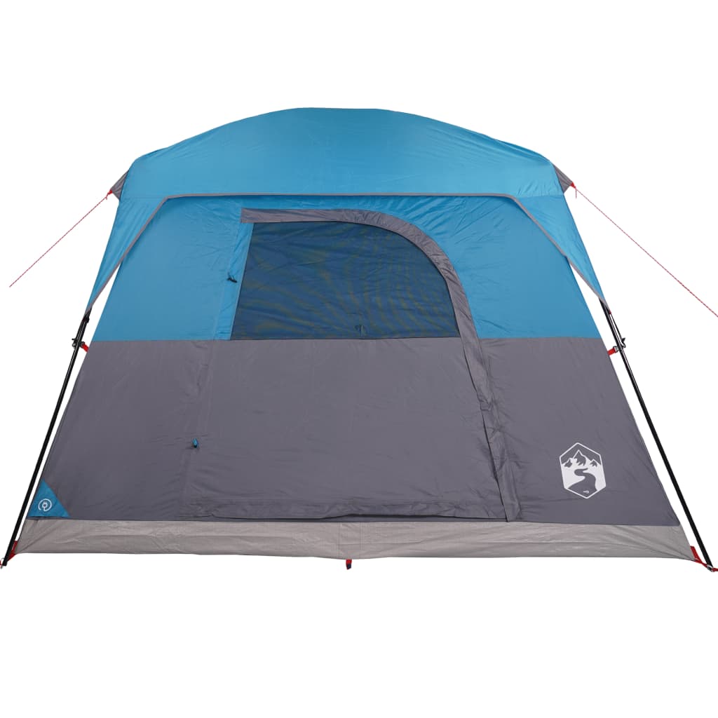 vidaXL Camping Tent Cabin 4-Person Blue Waterproof