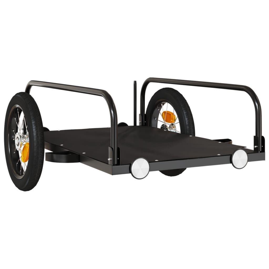 vidaXL Bike Trailer Black 122x53x31 cm Iron