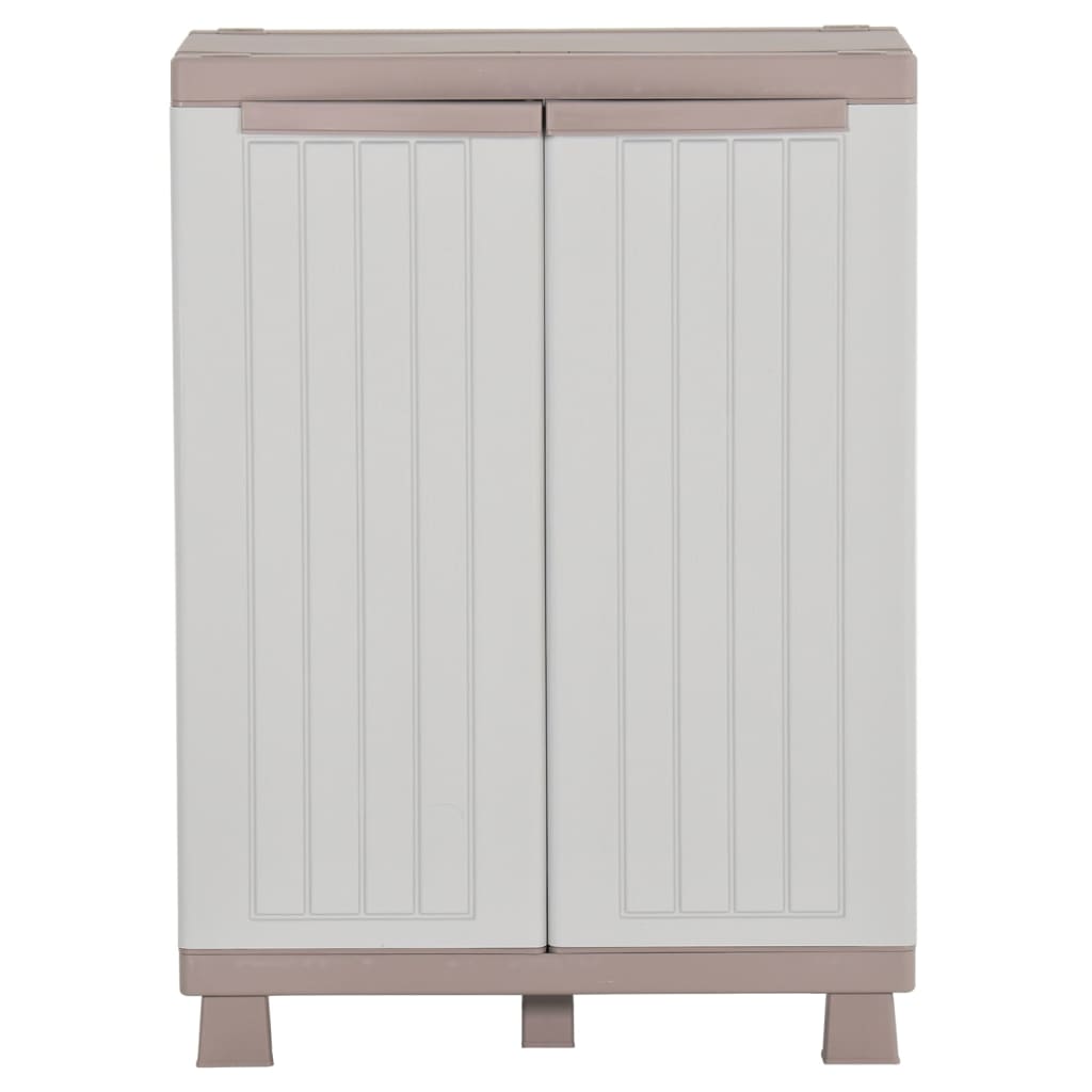 vidaXL Storage Cabinet with 2 Doors 68x39x91.5 cm Light Grey and Beige