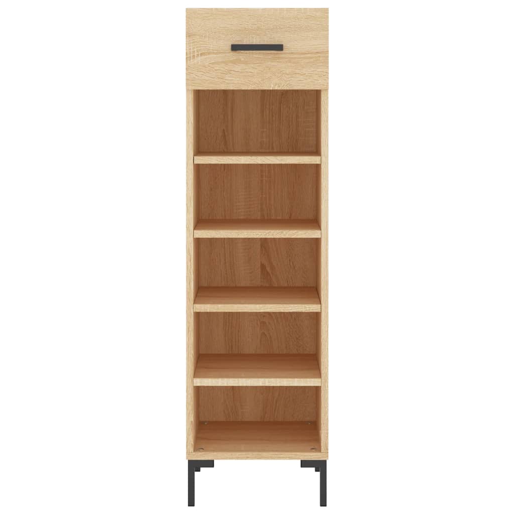 vidaXL Shoe Cabinet Sonoma Oak 30x35x105 cm Engineered Wood