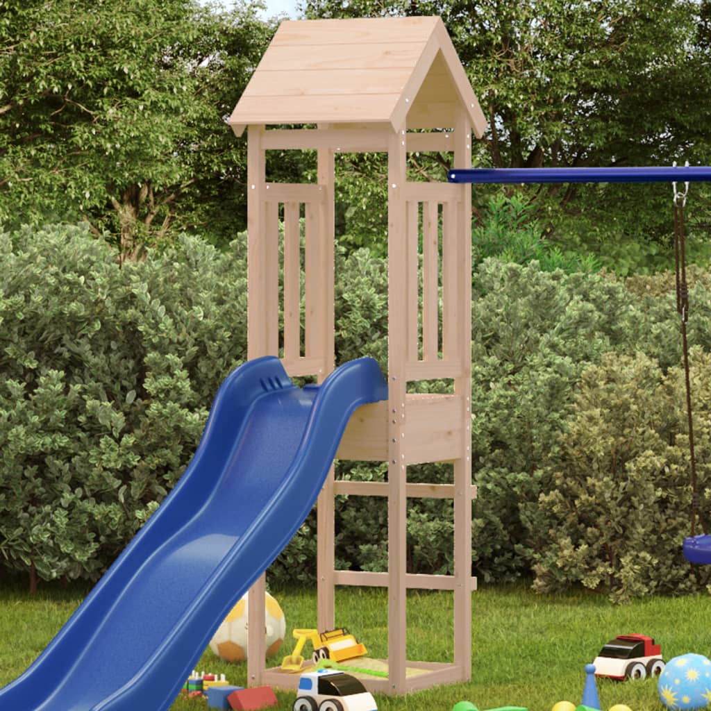 vidaXL Play Tower 52.5x46.5x206.5 cm Solid Wood Pine