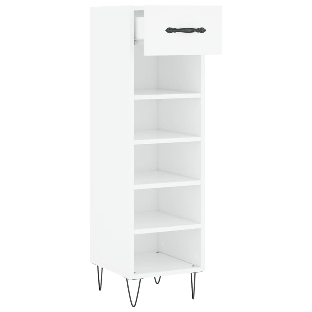 vidaXL Shoe Cabinet White 30x35x105 cm Engineered Wood