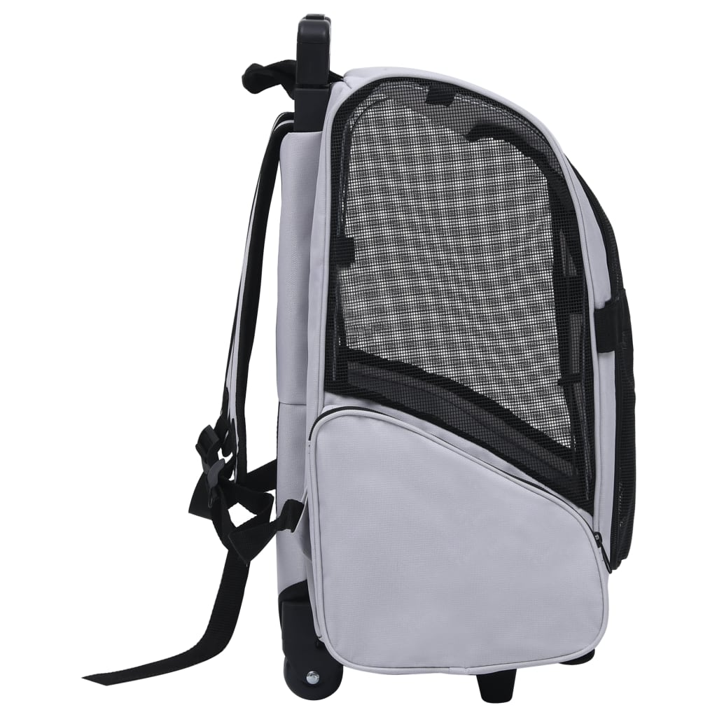 vidaXL Foldable Multipurpose Pet Trolley Grey