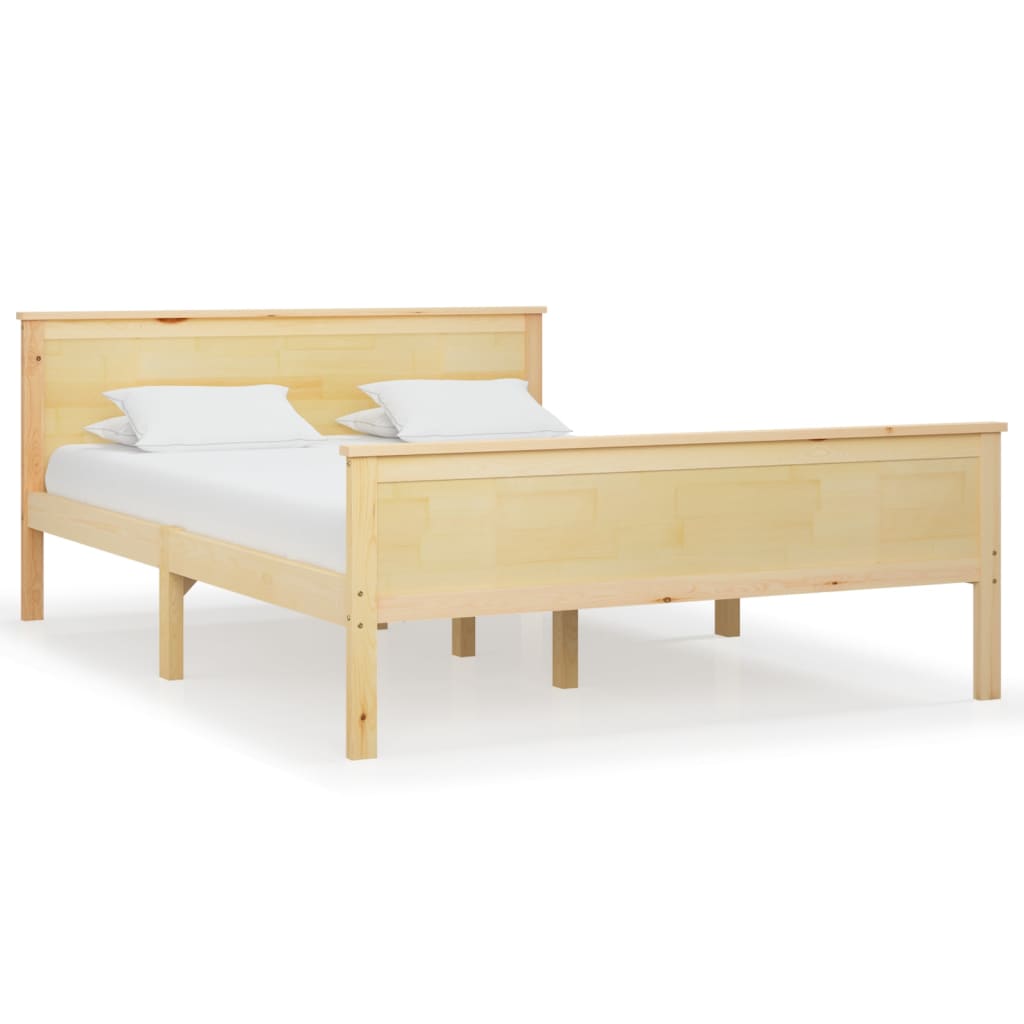 vidaXL Bed Frame without Mattress Solid Wood Pine 160x200 cm