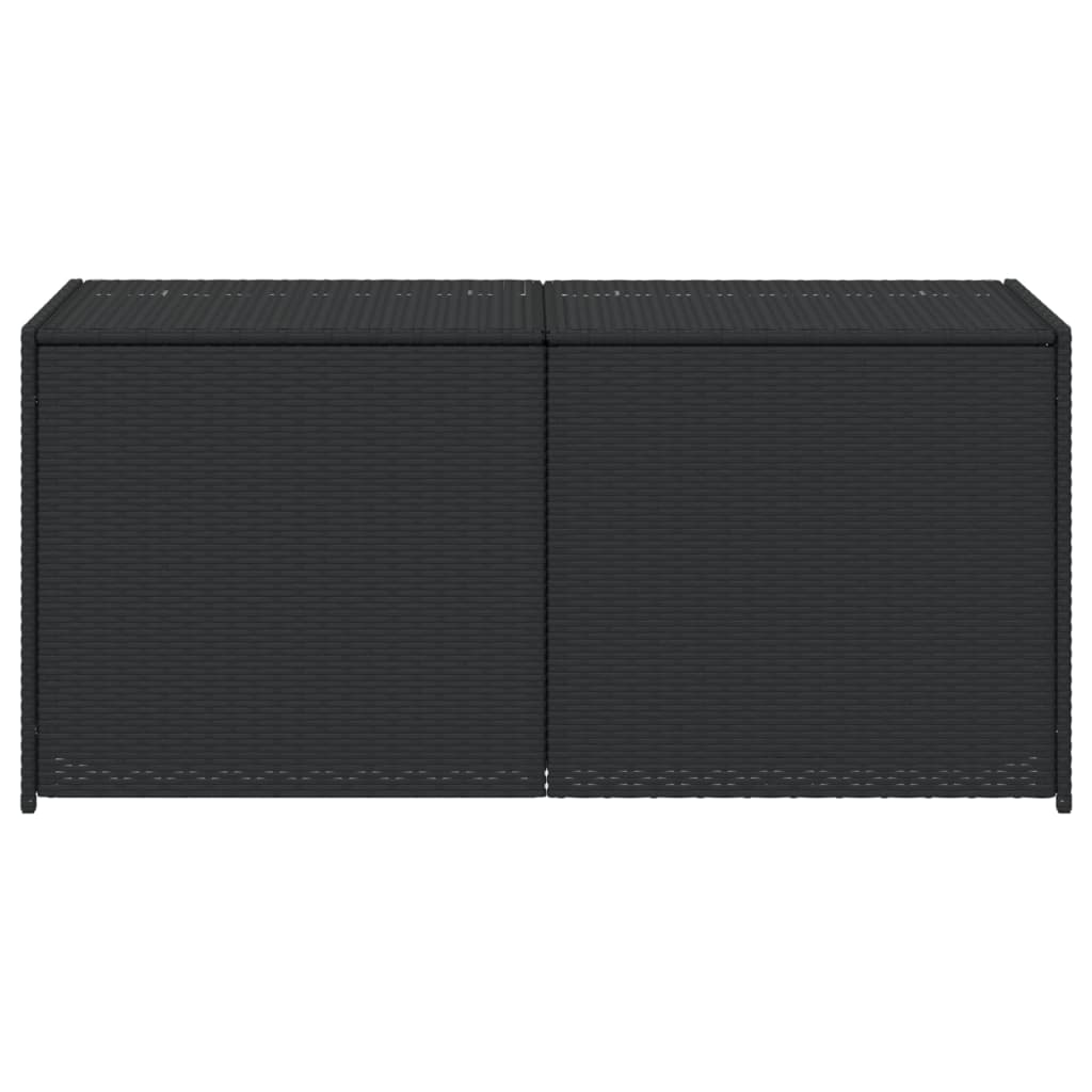 vidaXL Garden Storage Box Black 283L Poly Rattan