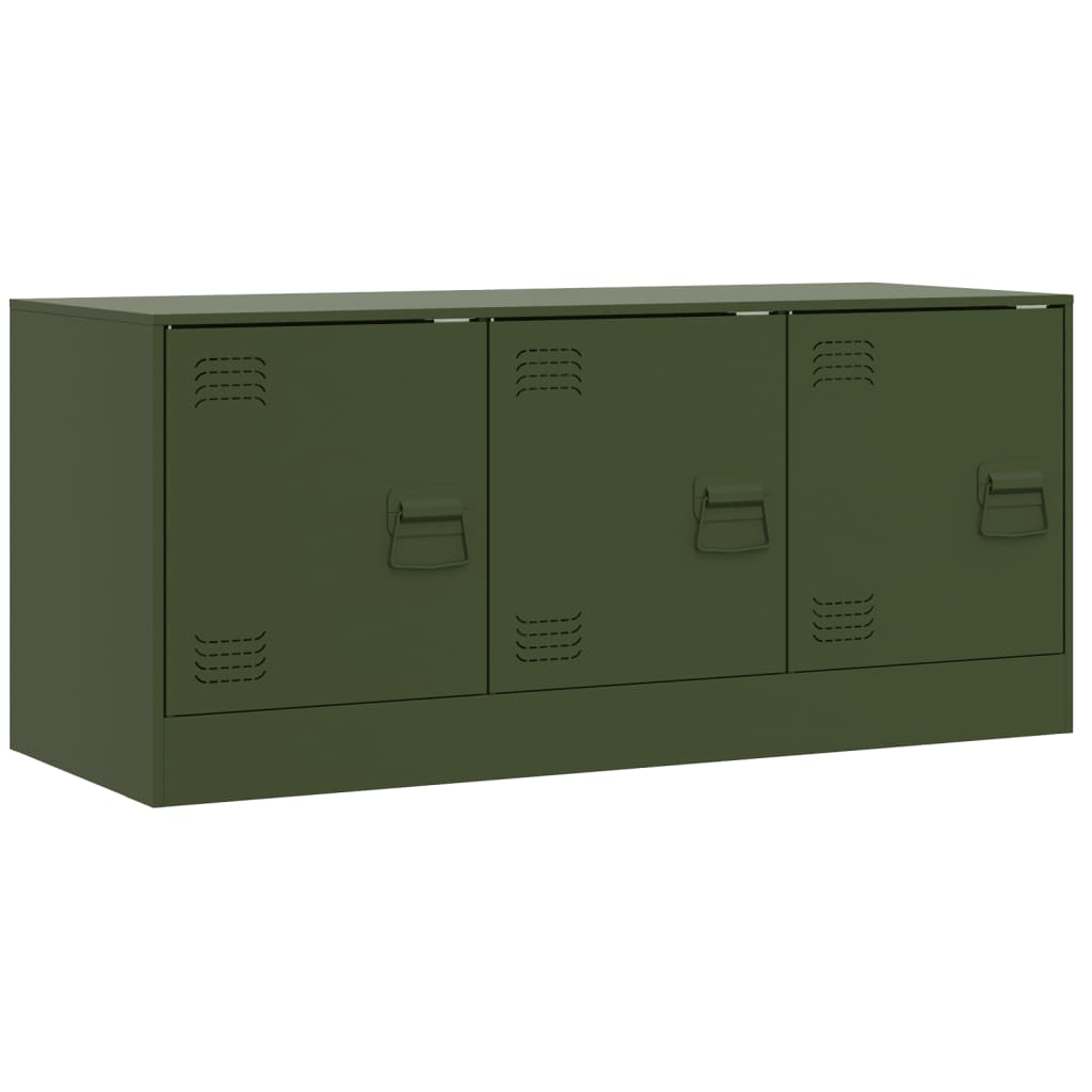 vidaXL TV Cabinet Olive Green 99x39x44 cm Steel