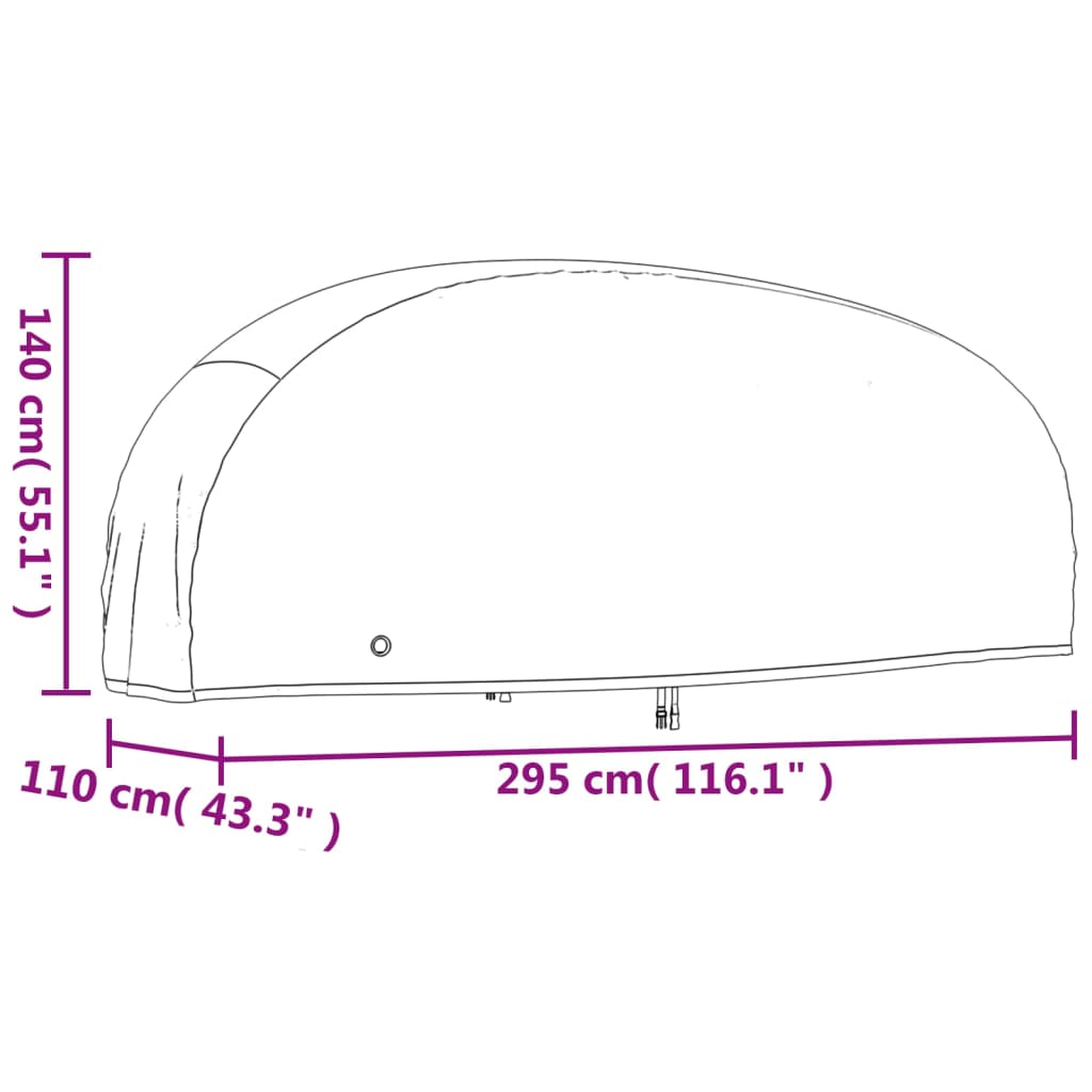 vidaXL Motorcycle Covers 2 pcs 295x110x140 cm 210D Oxford Fabric