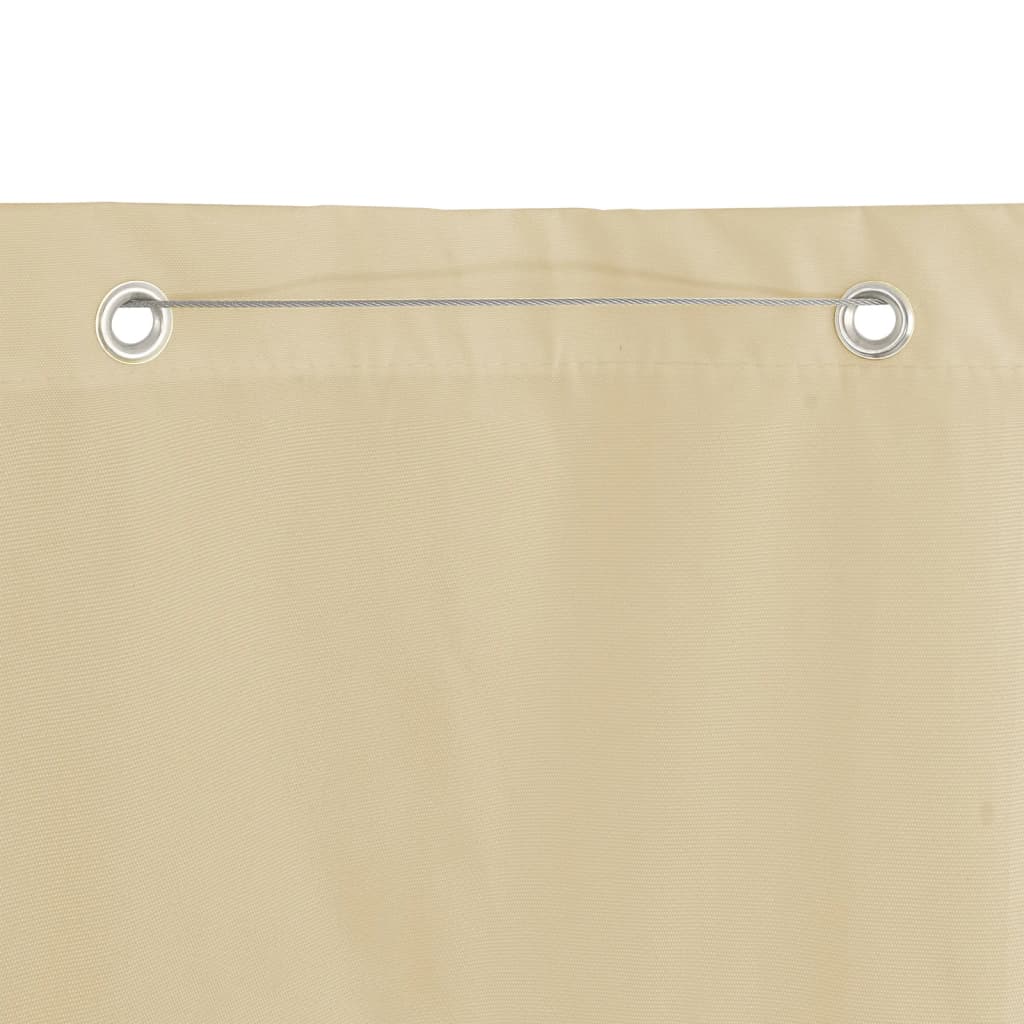 vidaXL Balcony Screen Beige 140x240 cm Oxford Fabric