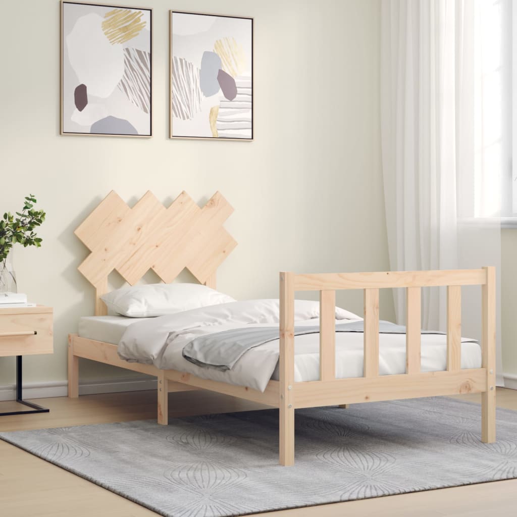 vidaXL Bed Frame without Mattress Single Solid Wood Pine