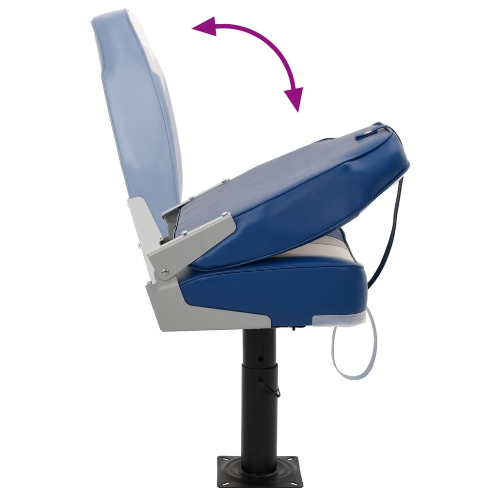 vidaXL Boat Seat with Pedestal Height Adjustable 360° Rotatable