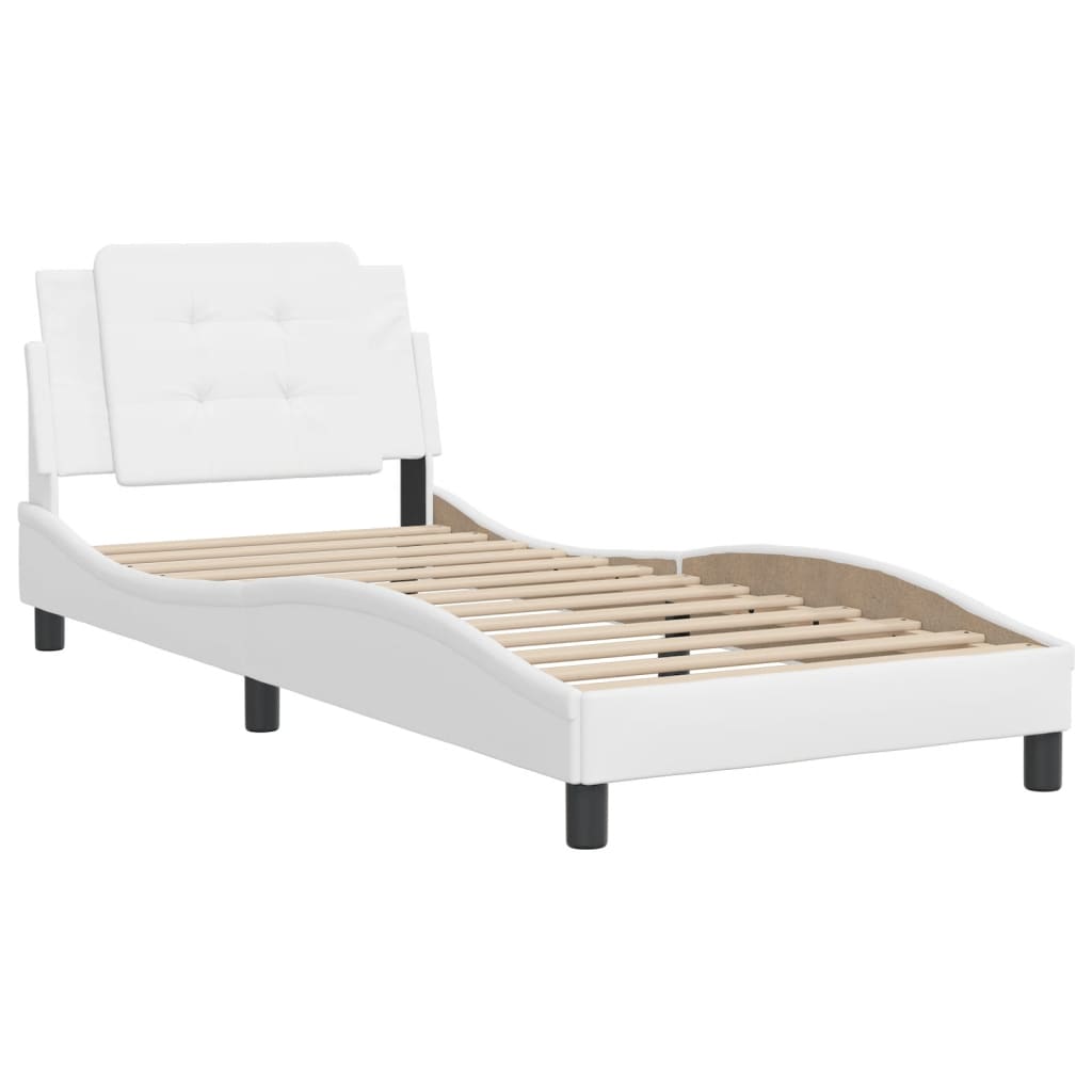 vidaXL Bed Frame without Mattress White 80x200 cm Faux Leather