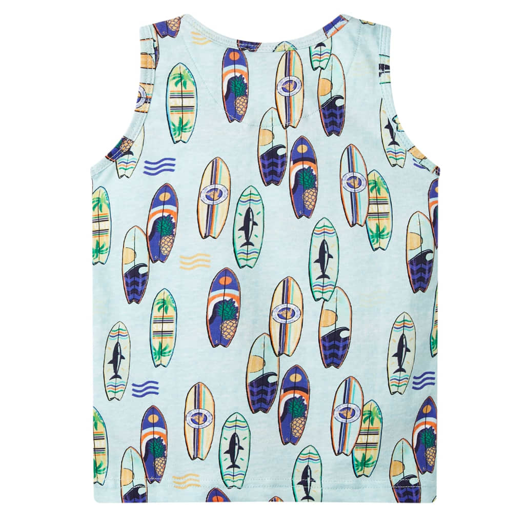 Kids' Tank Top Soft Blue Melange 116