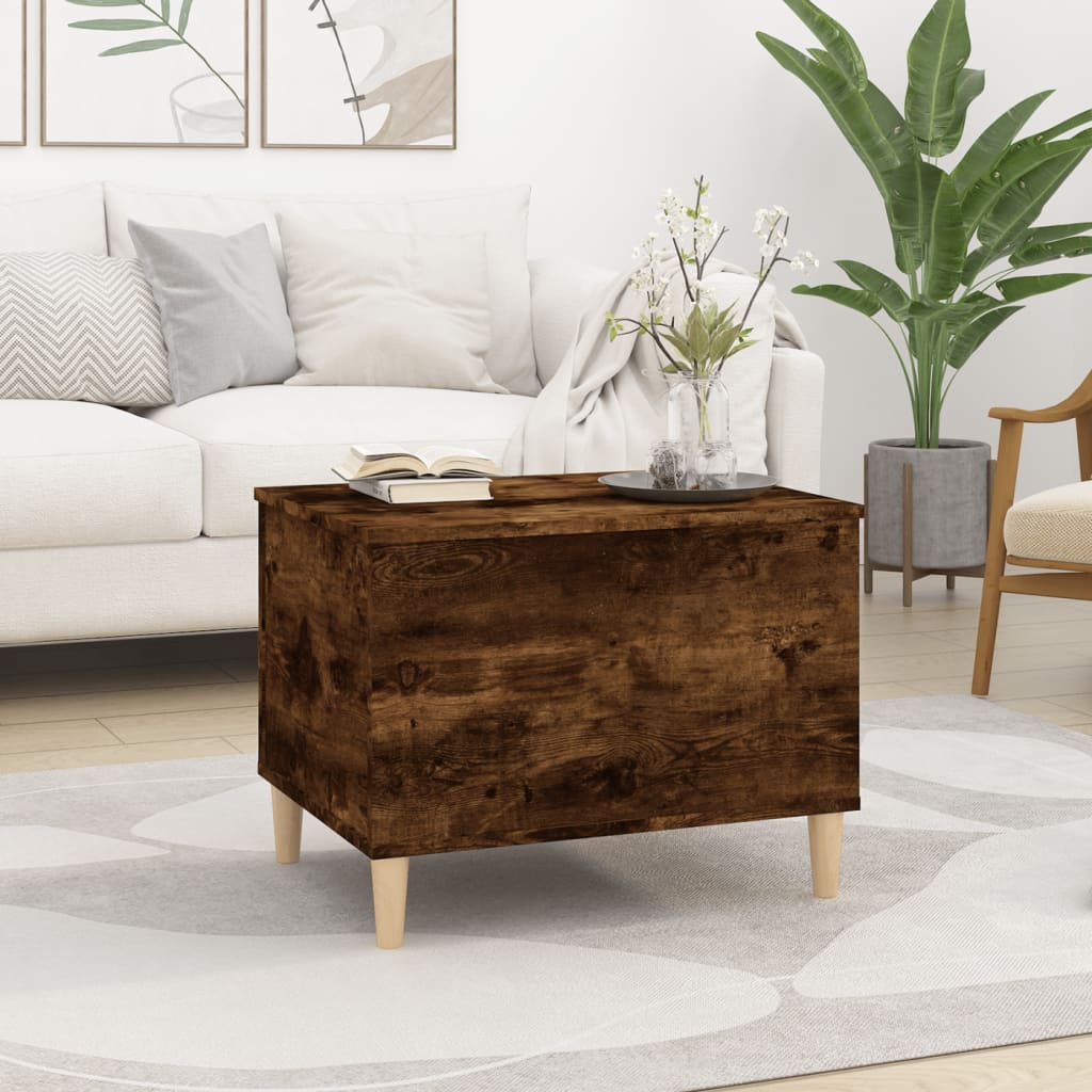 vidaXL Coffee Table Smoked Oak 60x44.5x45 cm Engineered Wood