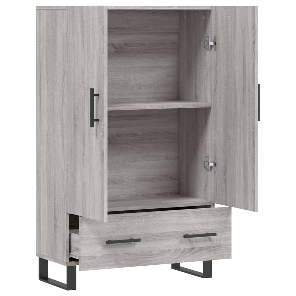 vidaXL Highboard Grey Sonoma 69.5x31x115 cm Engineered Wood