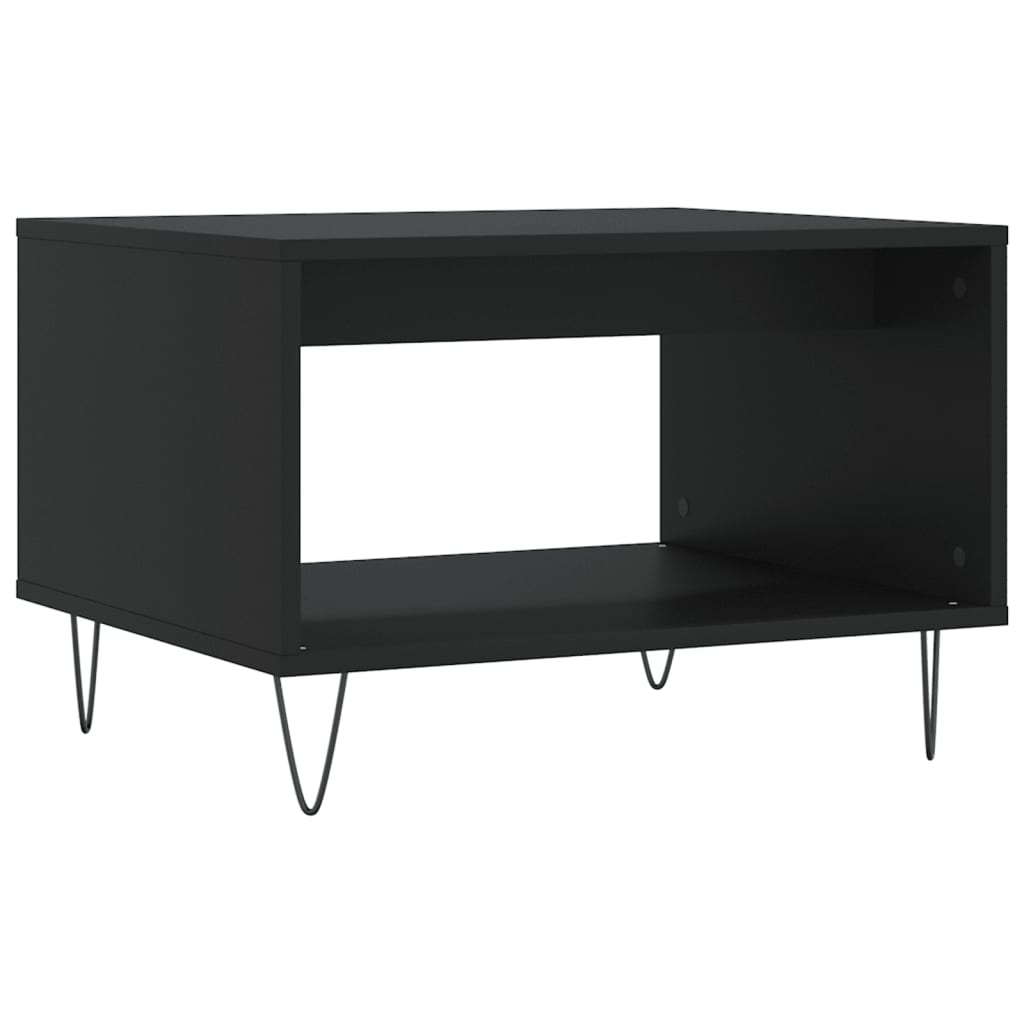 vidaXL Coffee Table Black 60x50x40 cm Engineered Wood