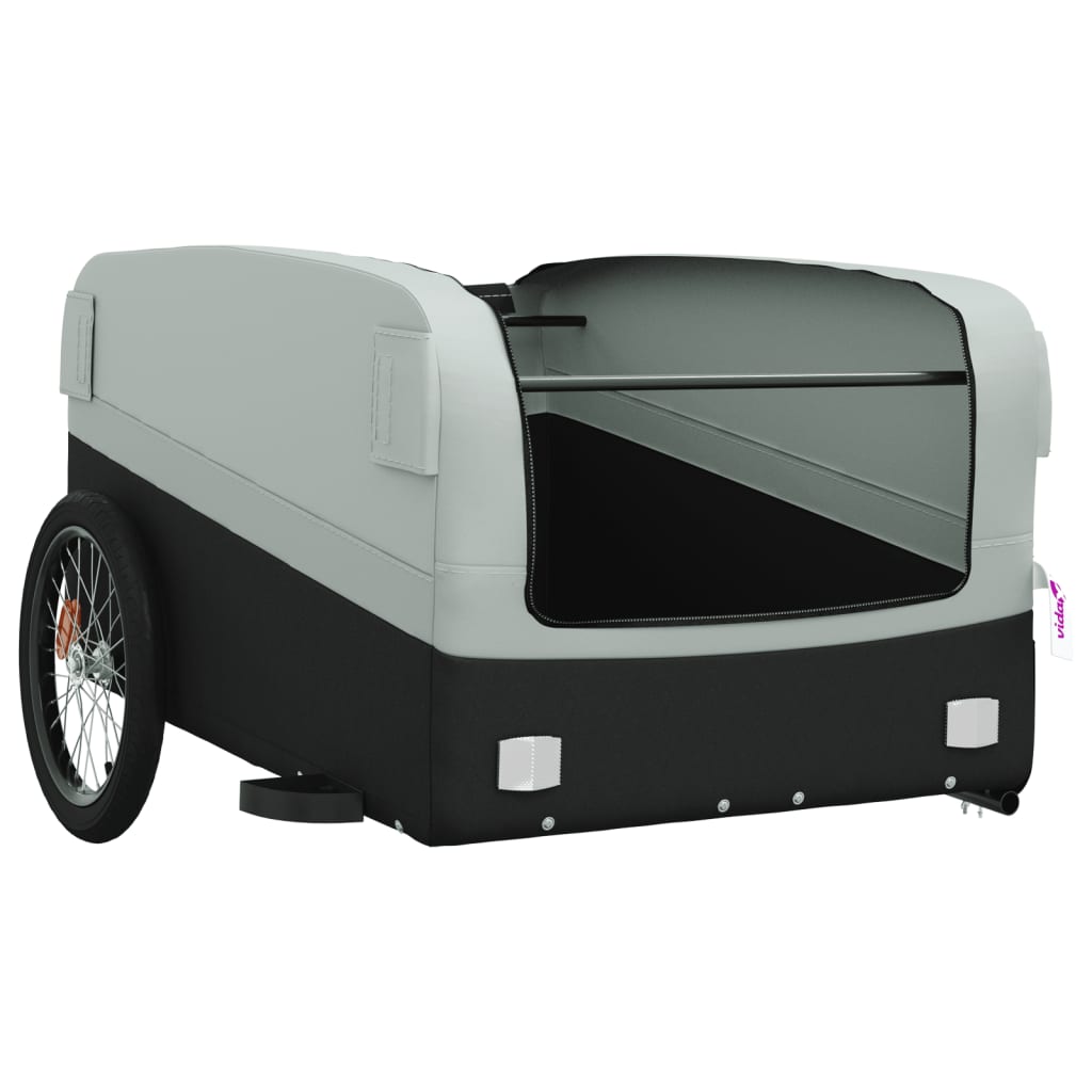 vidaXL Bike Trailer Black and Grey 45 kg Iron