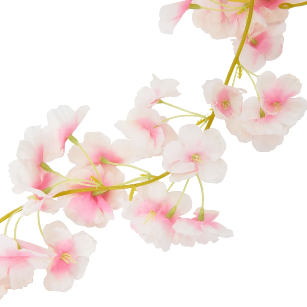 vidaXL Christmas Flower Garlands 6 pcs Light Pink 180 cm