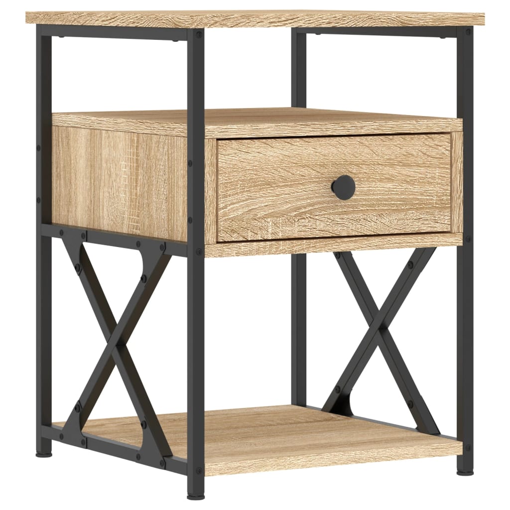 vidaXL Bedside Cabinets 2 pcs Sonoma Oak 40x42x55 cm Engineered Wood