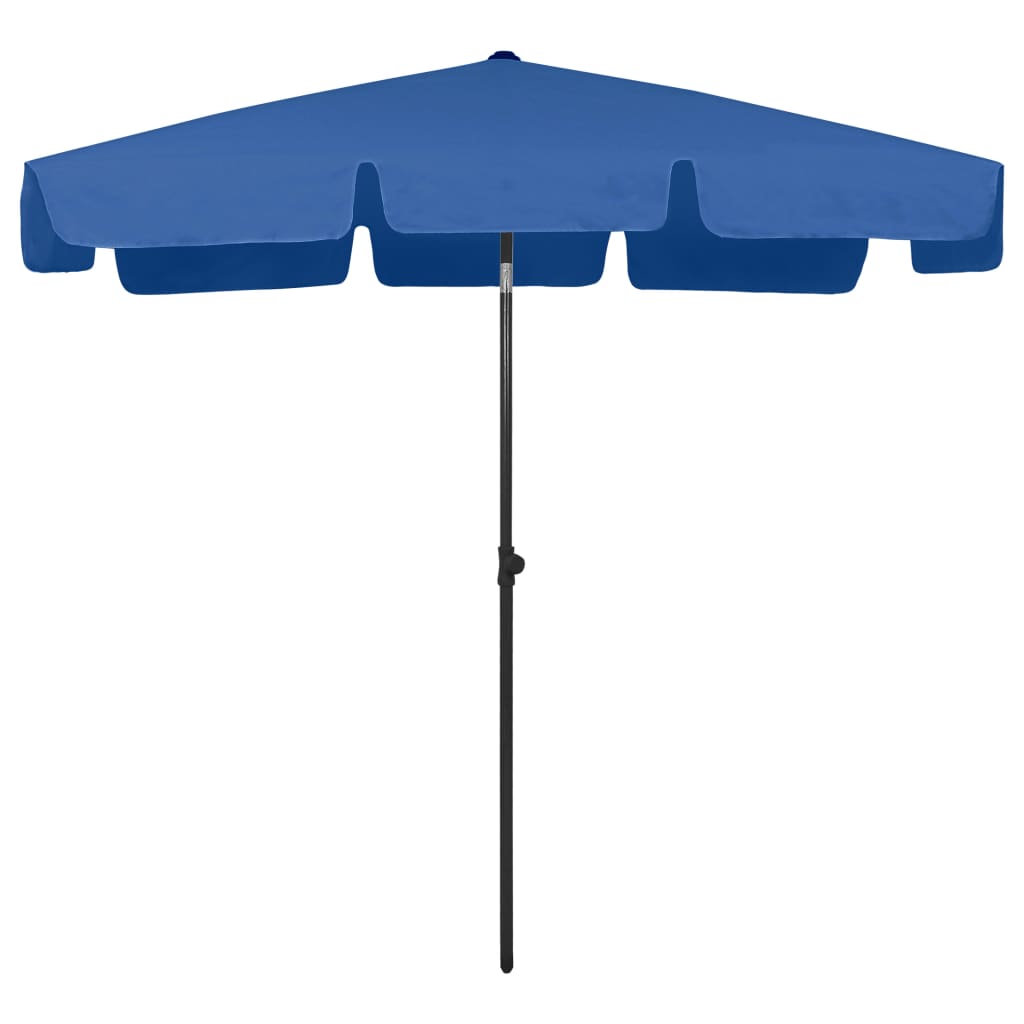 vidaXL Beach Parasol Azure Blue 200x125 cm