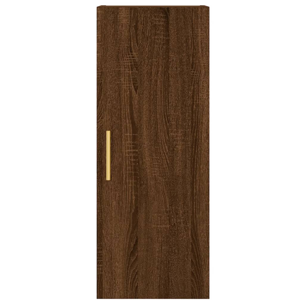 vidaXL Wall Mounted Cabinet Brown Oak 34.5x34x90 cm