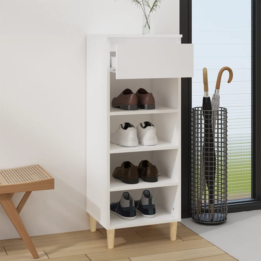 vidaXL Shoe Cabinet White 40x36x105 cm Engineered Wood