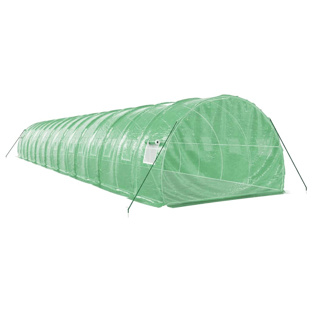 vidaXL Greenhouse with Steel Frame Green 48 m² 16x3x2 m