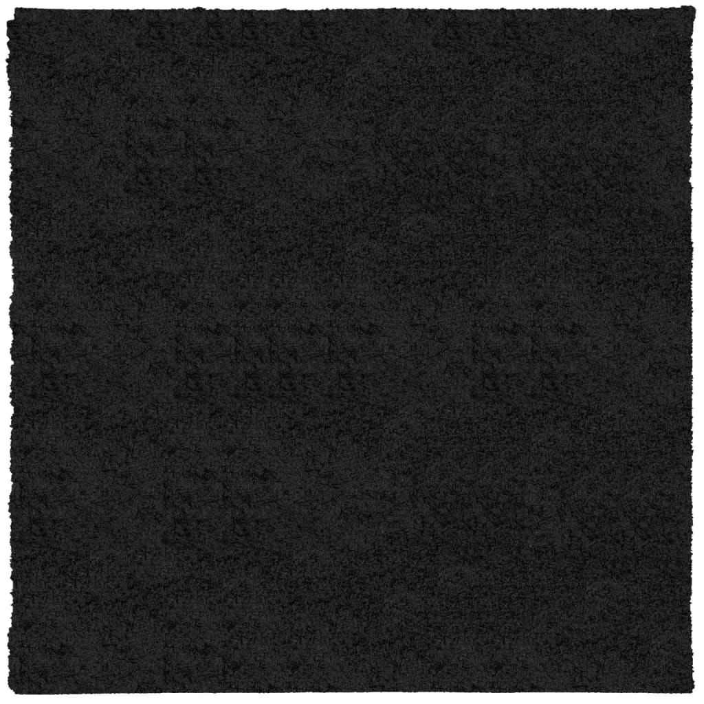 vidaXL Shaggy Rug PAMPLONA High Pile Modern Black 160x160 cm