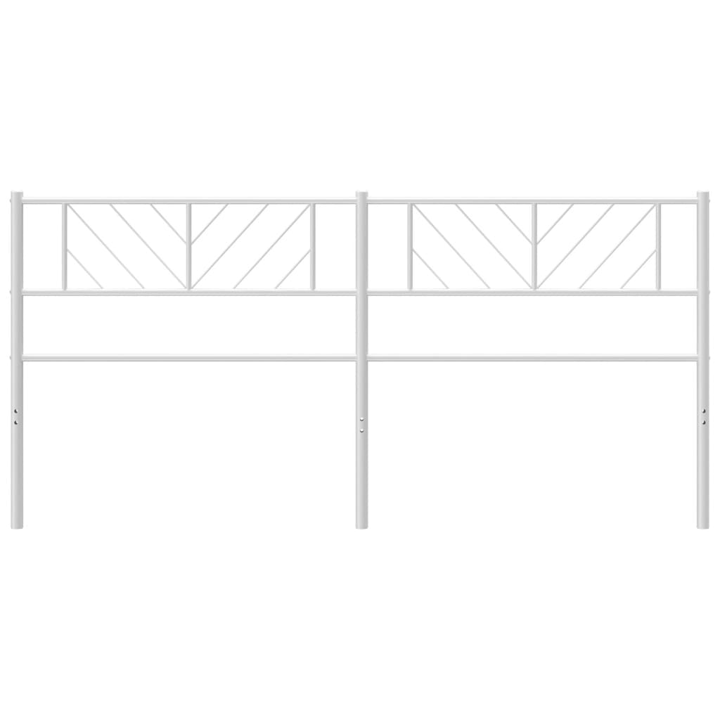 vidaXL Metal Headboard White 200 cm