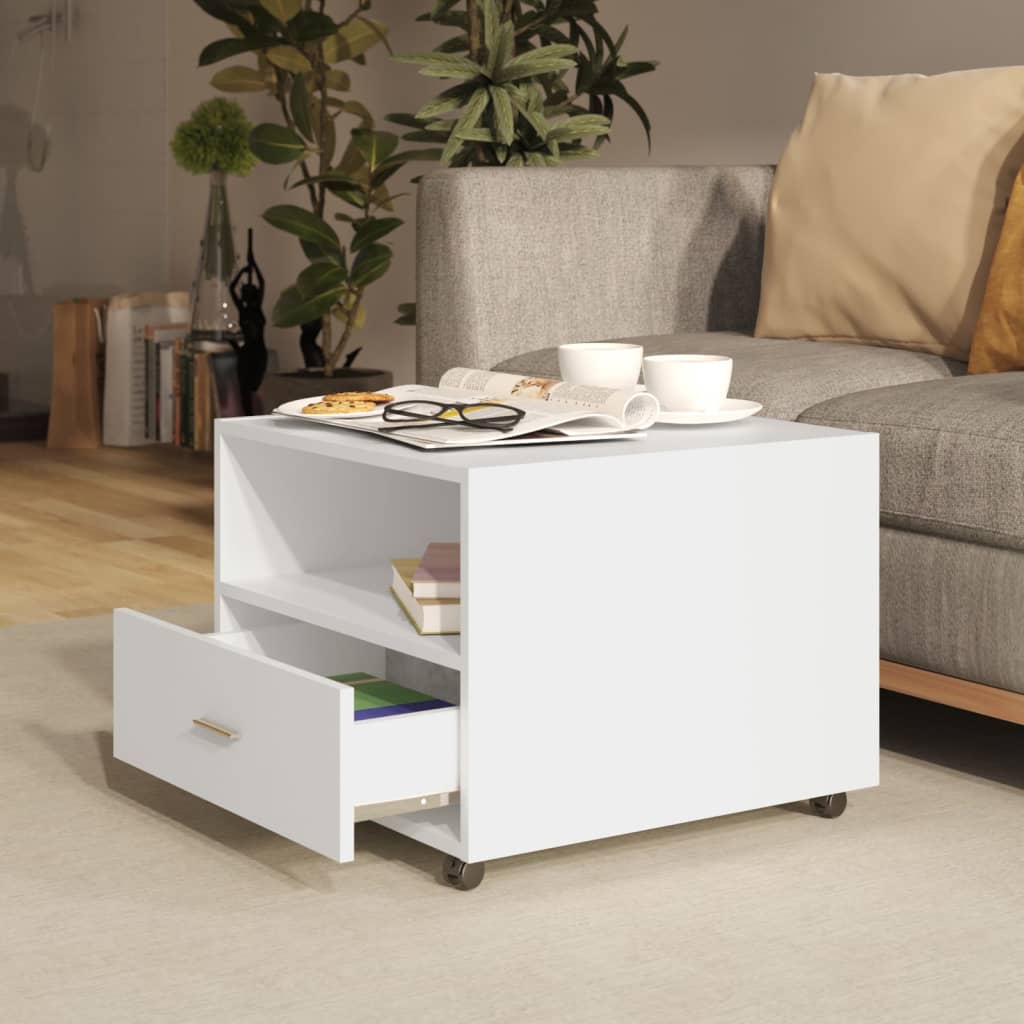 vidaXL Coffee Table White 55x55x40 cm Engineered Wood