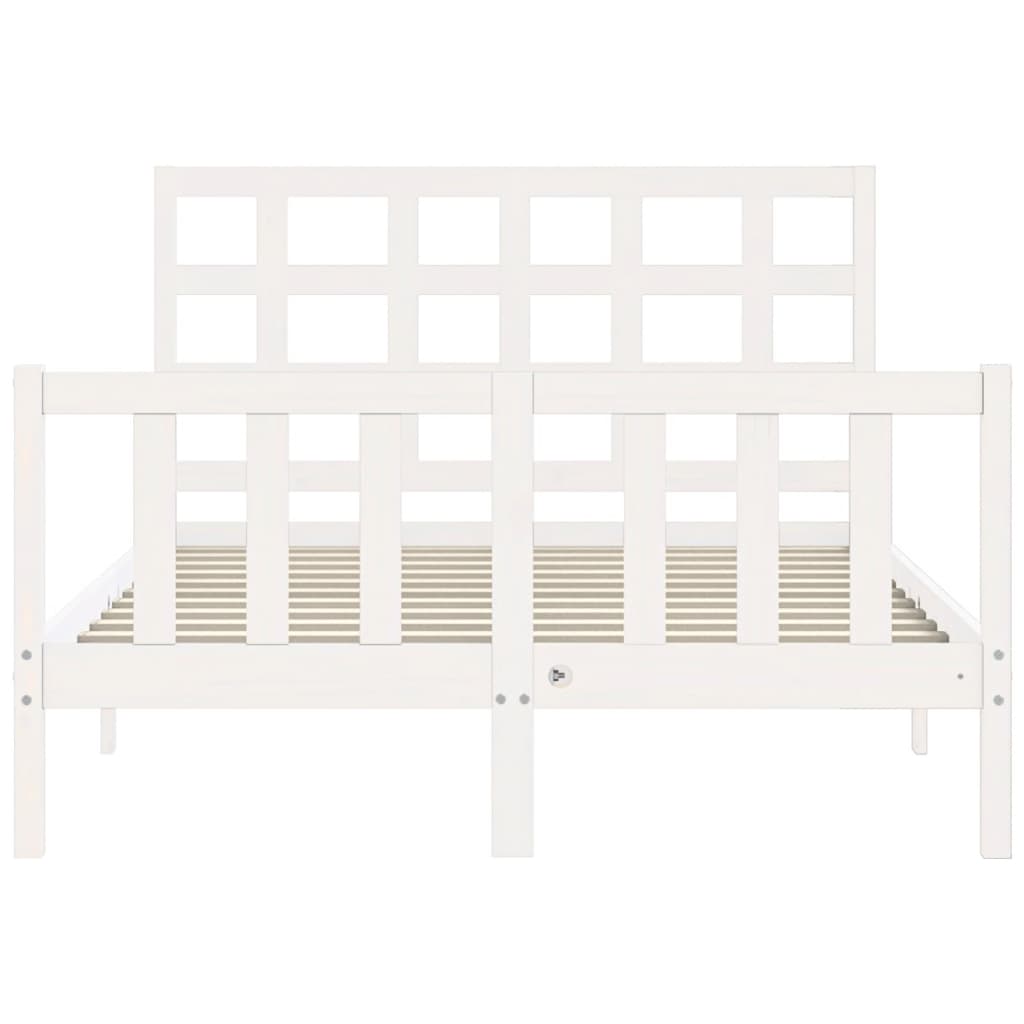 vidaXL Bed Frame without Mattress White 140x190 cm Solid Wood Pine