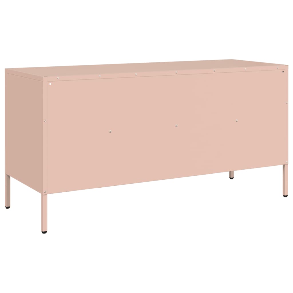 vidaXL TV Cabinet Pink 100.5x39x50.5 cm Steel