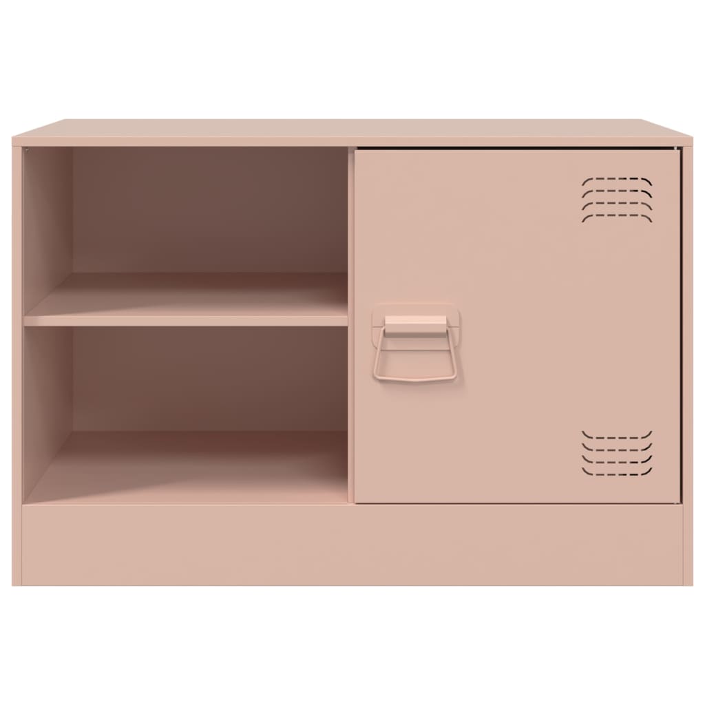 vidaXL TV Cabinet Pink 67x39x44 cm Steel