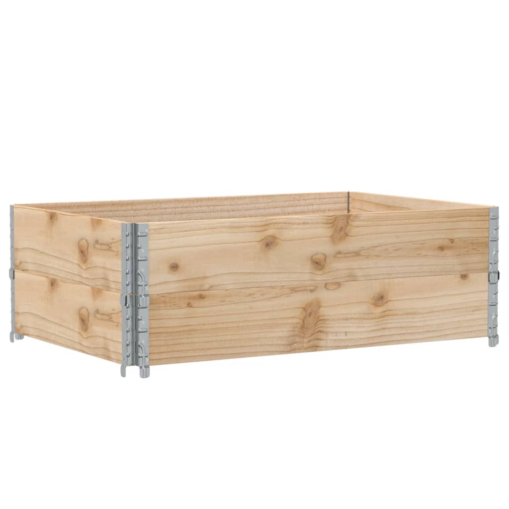 vidaXL Pallet Collars 2 pcs 120x80 cm Solid Wood Pine