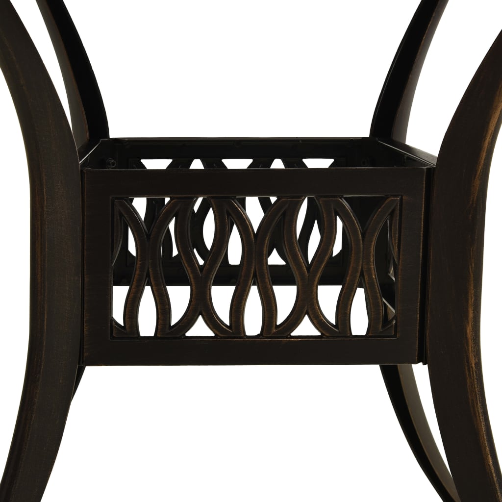 vidaXL 5 Piece Bistro Set Cast Aluminium Bronze