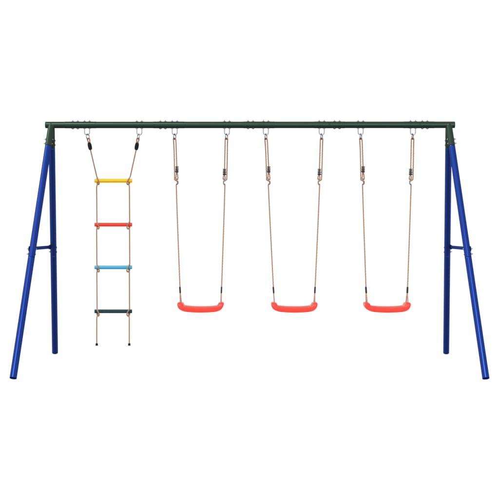 vidaXL Outdoor Swing Set with Swings and Ladder