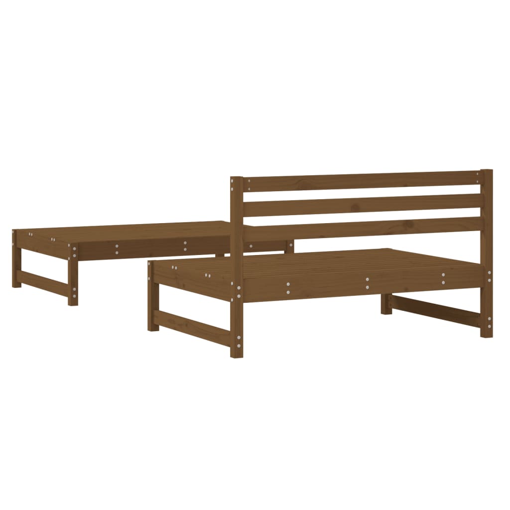 vidaXL 2 Piece Garden Lounge Set Honey Brown Solid Wood Pine