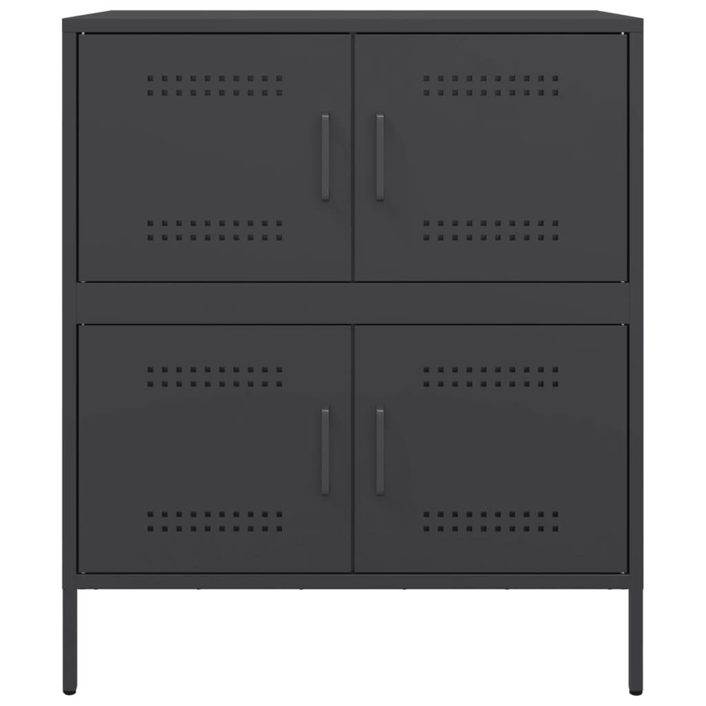 vidaXL Sideboard Black 68x39x79 cm Steel