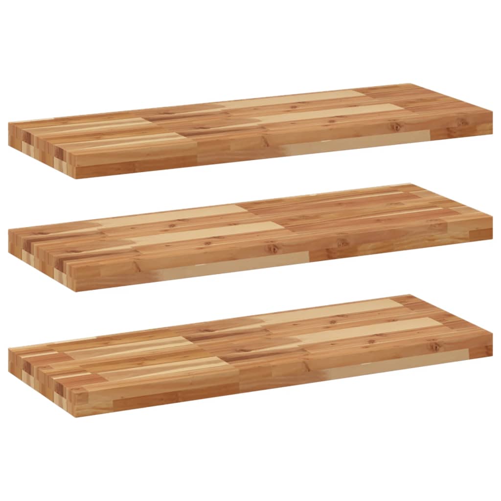 vidaXL Floating Shelves 3 pcs 80x30x4 cm Oil Finished Solid Wood Acacia