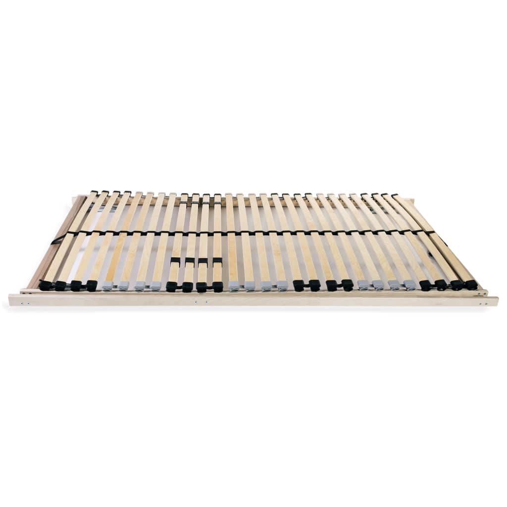 vidaXL Slatted Bed Bases without Mattress 2 pcs with 28 Slats 80x200 cm