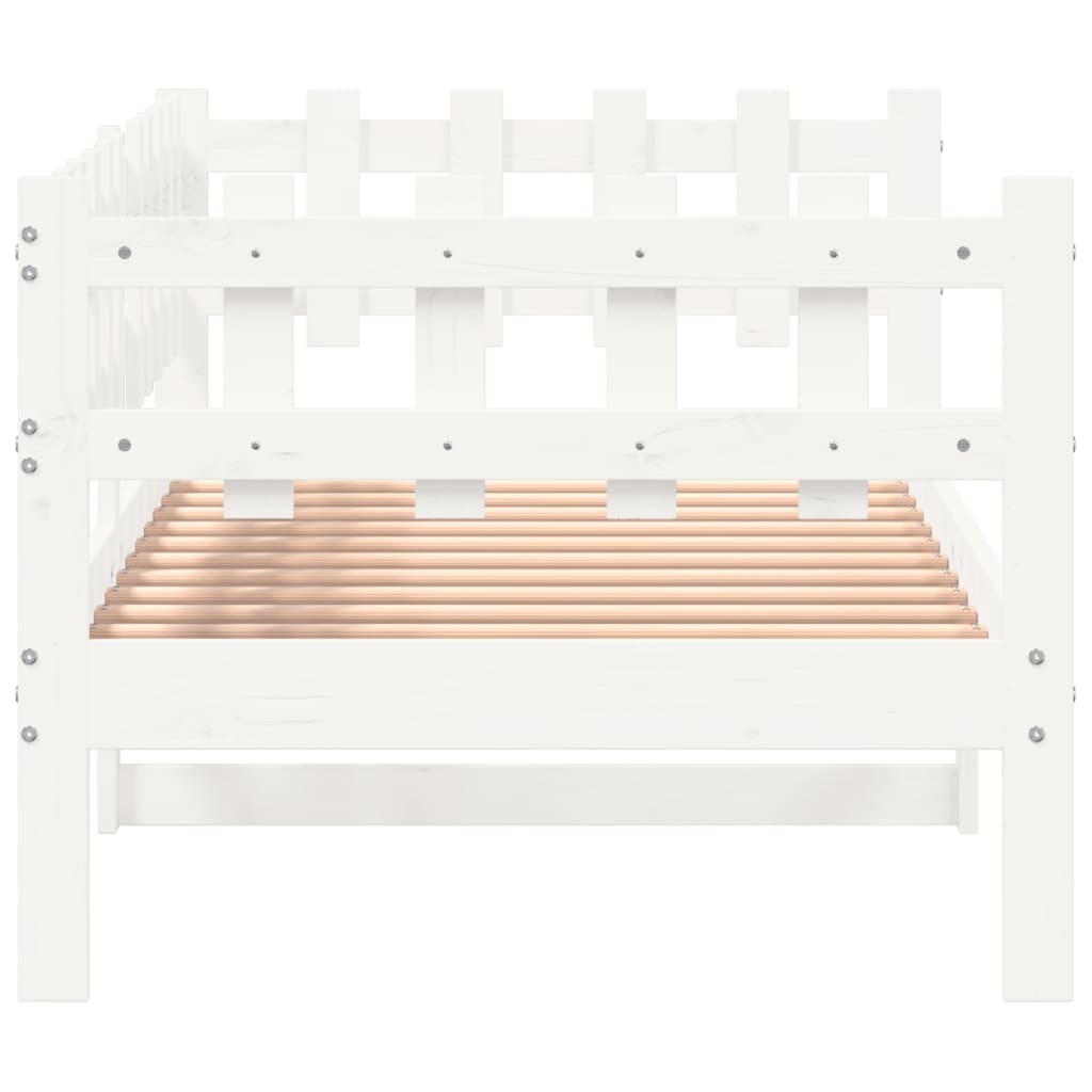 vidaXL Day Bed without Mattress White 80x200 cm Solid Wood Pine